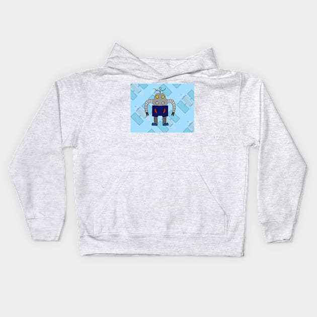 March Satellite Robot Kids Hoodie by Soundtrack Alley